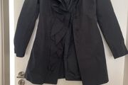 Pinko black jacket with ruffle detail size 8