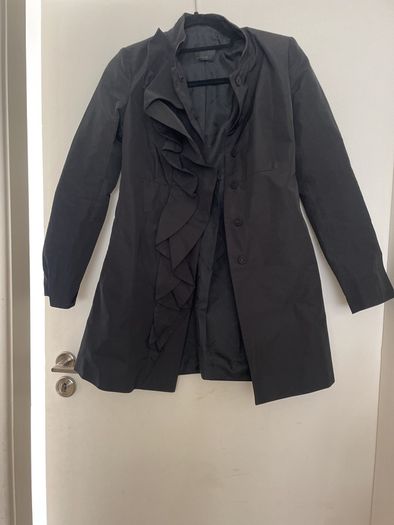 Pinko black jacket with ruffle detail size 8