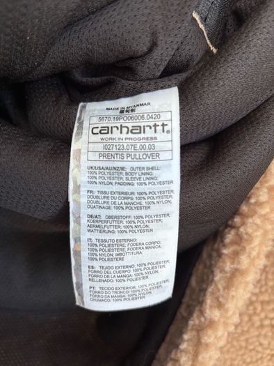 Carhartt WIP Prentis Pullover Fleece Jacket - Size Medium