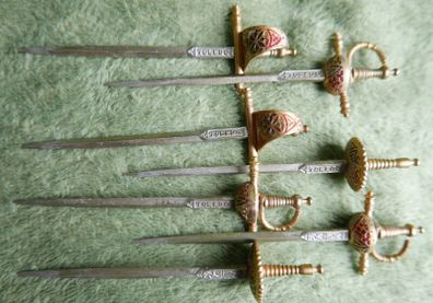 Vintage 1960 Toledo Cocktail Swords, Vintage Cocktail Skewers