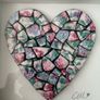 Handmade framed Heart in Pique Assiette Image 2