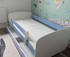 Kids Bed with Storage Drawer and Mattress, Cicero Toddler Bed (80x160cm)