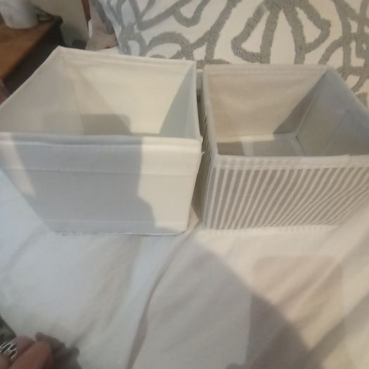 2 small foldable storage boxes