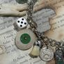 1 Goblins Whimsical Trinkets Bone and Tooth Soldered Charm Bracelet Charivari Wearable Art Weird Oddity Image 4