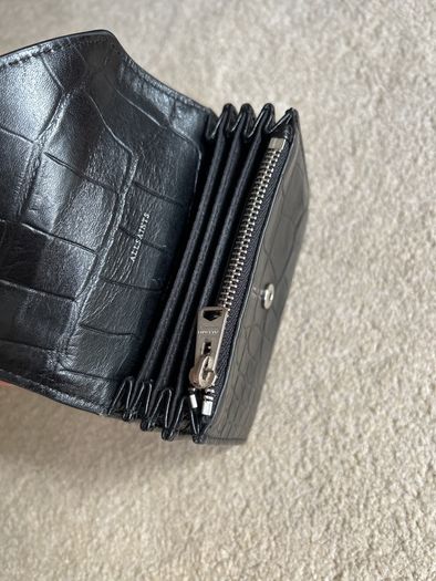 All Saints Black Leather Wallet