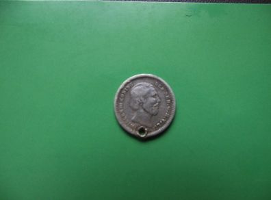 1862 Netherlands. William III. Silver 5 cents