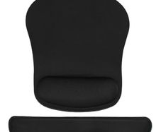 Keyboard and Mouse Wrist Support Pad Set, Comfortable Memory Foam Mouse Mat with Wrist Cushion Support, Anti-Slip Ergonomic Mouse Pad for Computer Laptop Working Gaming