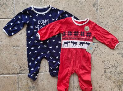 Baby boy baby gro x2