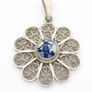 800 Silver Vintage Dutch Filigree Delfth Pendant Image 2