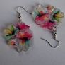 Vibrant Poppy Blossom Watercolour Earrings Image 7