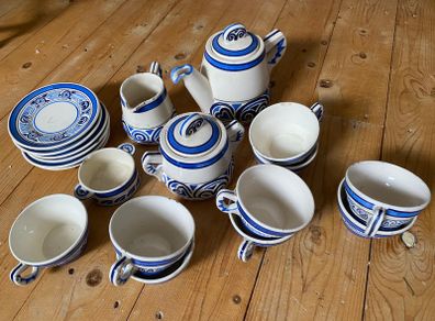 Antique Quimper Coffee/Tea set