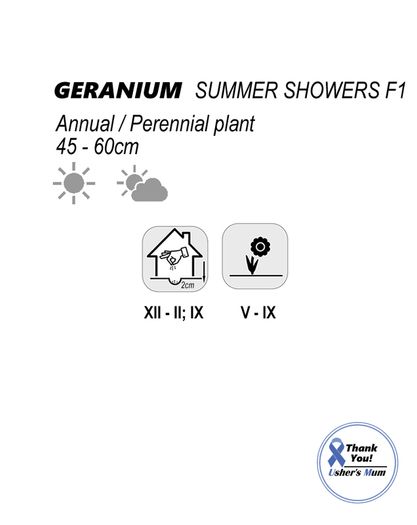 (G) Trailing Geranium Summer Showers seeds 10s (413973)