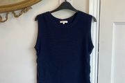 Grace &amp; Mila Knit Sleeveless Navy Jumper with Tie Detail at the Side Size M Medium