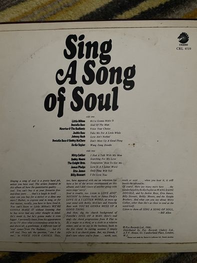 Sing a Song of Soul vinyl lp