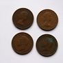 Collection  of 4 old Half a Penny coins 1929 & 1940 & 1956 & 1964 Image 2