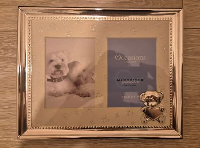 Newbridge silverware baby double photo frame