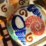 Moorland Pottery Rare Kate Malone Wall Mounted Sponge ware Jug Image 5