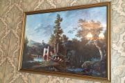 Large Vintage framed Picture of Country Scene