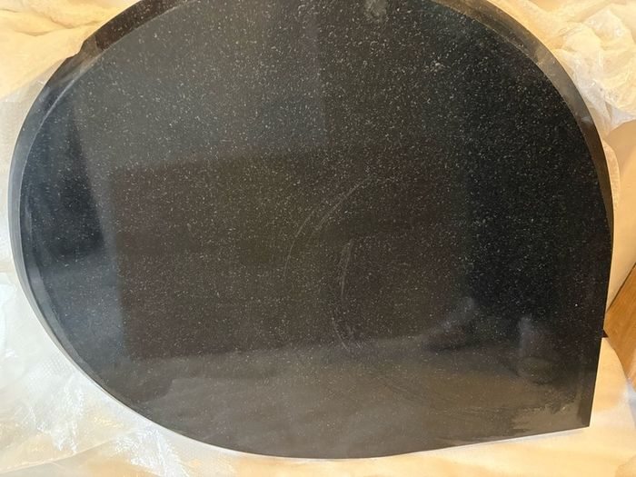 Black Teardrop Granite Hearth For Stove