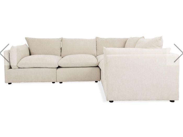 Cream Fabric Corner Sofa