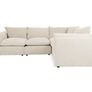 Cream Fabric Corner Sofa Image 4