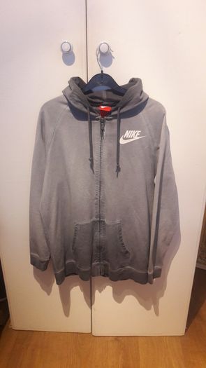 Nike two tone grey hooded zippy