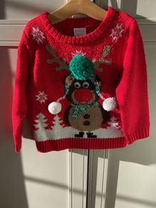 Reindeer Pom Pom  christmas jumper