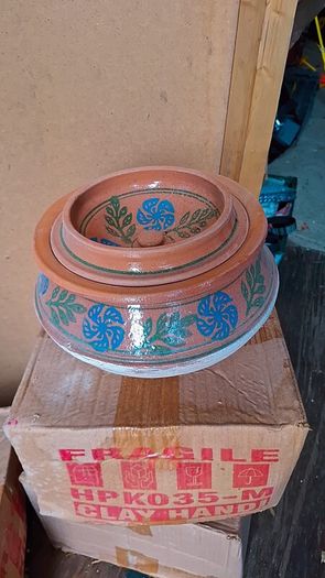 Indian Clay handi cooking pots still new in boxes