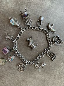 Antique Silver Charm Bracelet