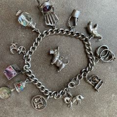 Antique Silver Charm Bracelet