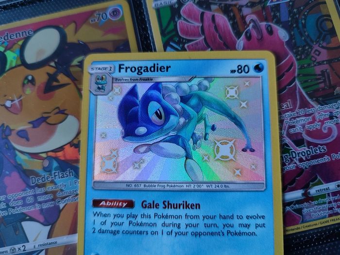Frogadier ! Baby Shiny ! Shiny Rare ! from Hidden Fates Set ! 2019 ! Pokemon Card !