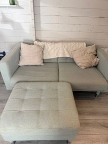 Ikea sofa and footstool