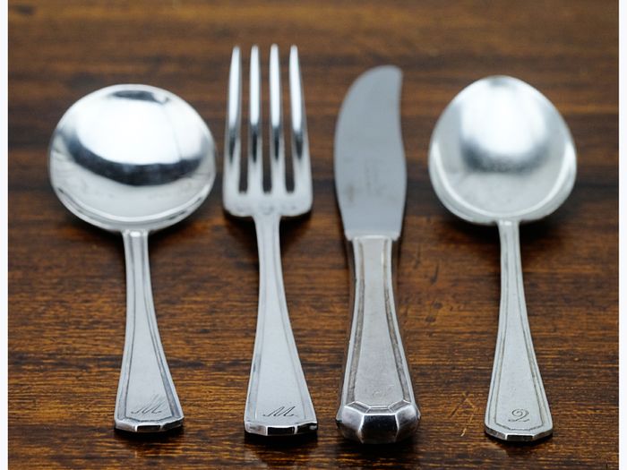 Silver Plated Cutlery Set 36 Pce Set Monogrammed