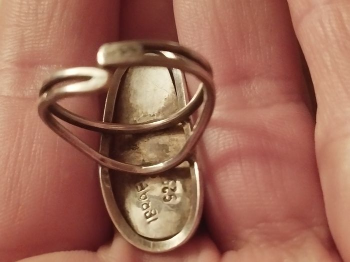 Vintage silver 925  ring with Eilat stone.