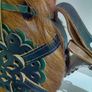 Vintage Hungarian Folk Art Canteen Flask Image 8