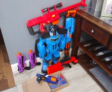 nerf guns and robot