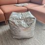 Jysk DAVINDE silver pouffe/ foot rest Image 5