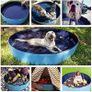 80CM Diameter Collapsible Pet Dog Bath Pool, Kiddie Pool Hard Plastic Foldable Bathing Tub PVC Outdoor Pools for Dogs Cat Kid (FREE POSTAGE) Image 3