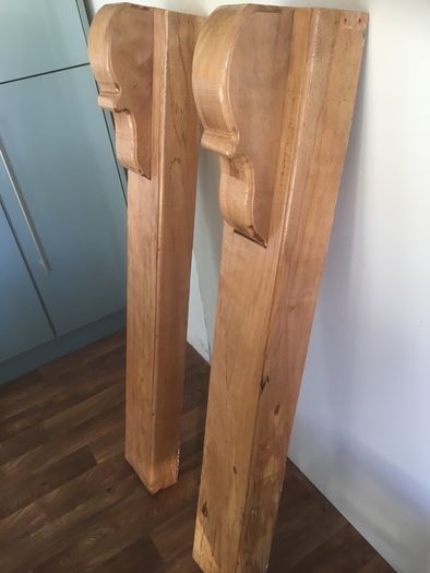Spalted beech Mantle supports