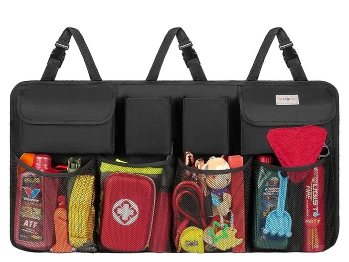 Surdoca  car boot organizer - hangs on back seats and velcro fixes to back of seats