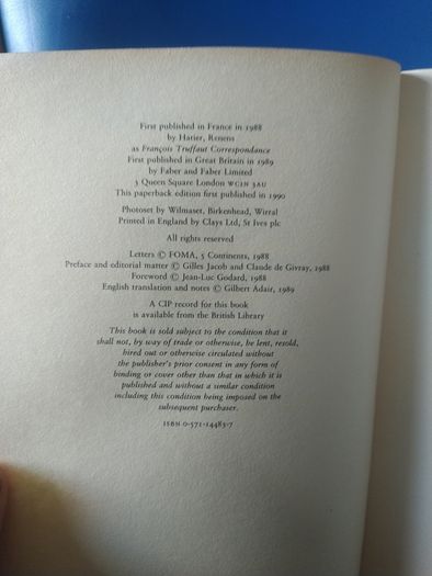 Letters - Francois Truffaut