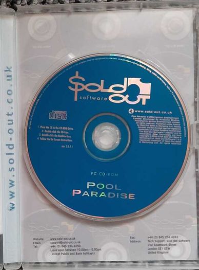 Pool Paradise (PC) Archer Maclean Cue Sports Sim