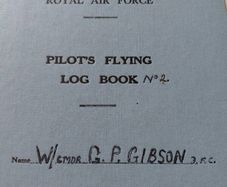 1976 guy Gibson pilots flight log book,