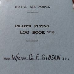 1976 guy Gibson pilots flight log book,