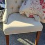 2 French Linen Dining chairs Image 7