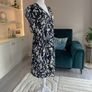 Brand-new Ladies Navy & White Knee Length Dress from ICHI With Pockets & Elastic waist Image 8
