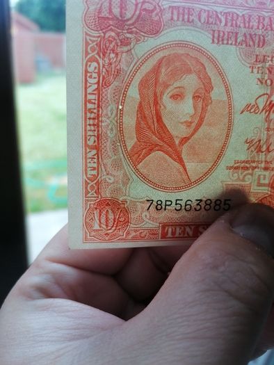 1968 Irish Ten Shillings Banknote