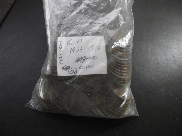 Great Britain. George VI. 120 x 1p coins (1937-1948)