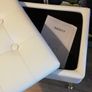 Faux leather vanity stool with hidden storage Image 5