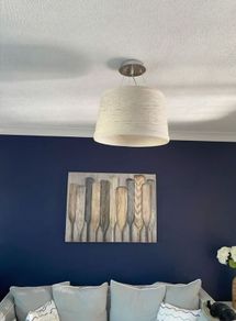 Beautiful Italian rattan ceiling light x2